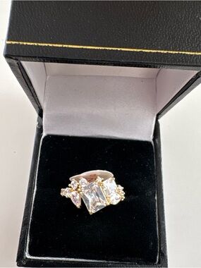 Bomb Party April25 She Makes Her Own Rules Ring RG25393 Diamond CZ Gold Plating